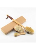 Natural Bristle Bath Brush Exfoliating Wooden Body Massage Shower Brush SPA Woman Man Skin Care Dry Body Brush