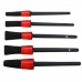 6PCS Tire Detail Brush Crevice Cleaning Wash Tool Short Handle Brush Set Interior Exterior Leather Air Vents Care Clean Tools