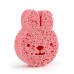 Baby Newborn Child Bath Artifact Sponge  Pink Rabbit