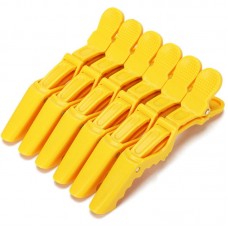 6 PCS Hair Not Easy to Slip off Hair Salon Barber Shop Style Partition Special Clip Hair Tools  Yellow