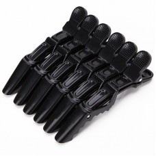 6 PCS Hair Not Easy to Slip off Hair Salon Barber Shop Style Partition Special Clip Hair Tools  Black