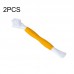 2 PCS Cup Lid Brush Pacifier Brush Multifunctional Gap Brush  Gap Brush Yellow