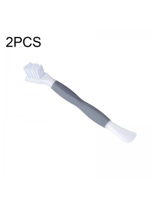 2 PCS Cup Lid Brush Pacifier Brush Multifunctional Gap Brush  Gap Brush Gray