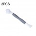 2 PCS Cup Lid Brush Pacifier Brush Multifunctional Gap Brush  Gap Brush Gray