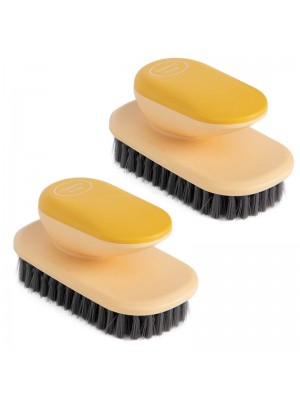 2 PCS SM005 Home Plastic Handle Clothes Cleaning Soft Hair Brush  Yellow