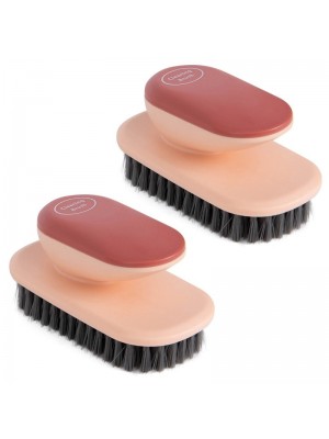 2 PCS SM005 Home Plastic Handle Clothes Cleaning Soft Hair Brush  Red