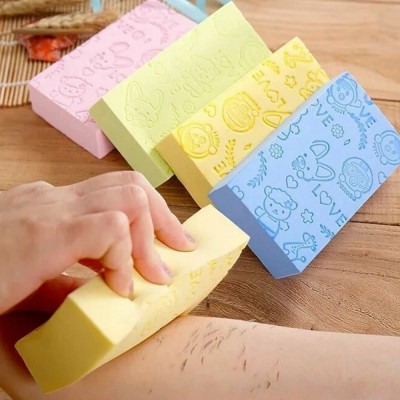 3PC Bath Sponge Body Dead Skin Remover Exfoliating Massager Cleaning Shower Brush Lace Printed Scrub Sponge For Kids   Adults